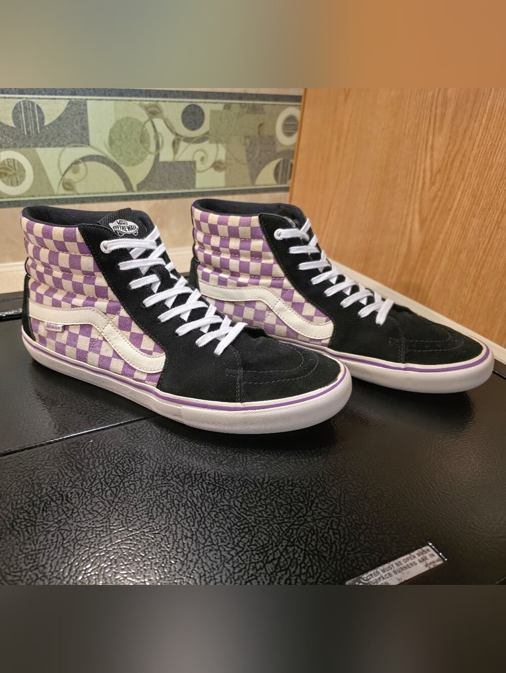 Vans Sk8-Hi Pro Checkerboard – Purple / Black (Men's Size 12)